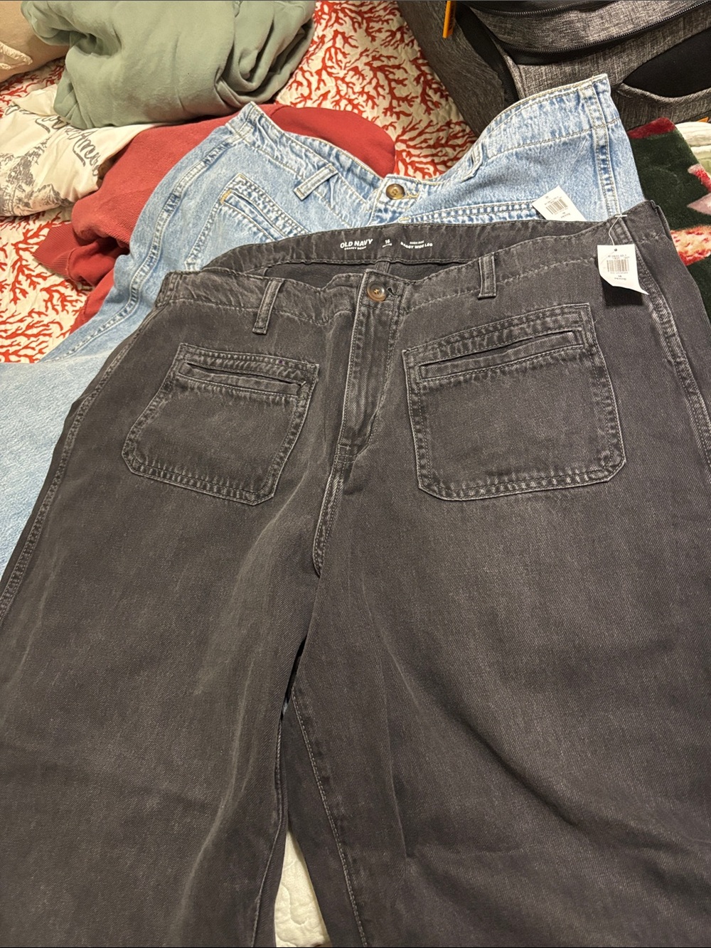 Old Navy Black Flare Wide Leg Jeans